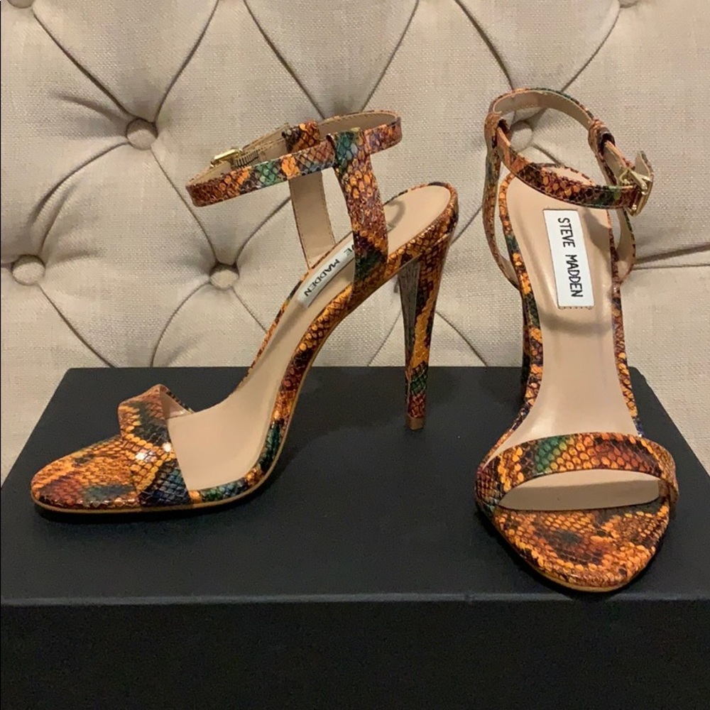Steve Madden snakeskin high heels